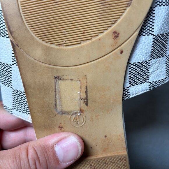 Checkerboard Slip-On Flat Sandals Black & White Slides – Women's‎ EU 40 - Picture 4 of 4